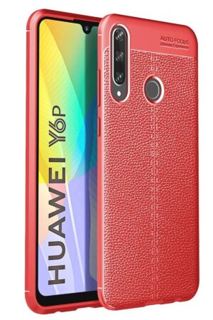 Huawei Y6P Kılıf Auto Focus Kapak - Kırmızı-(5796)