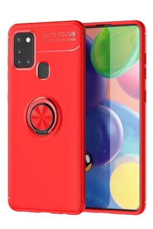 Samsung Galaxy M31 Kılıf Range Yüzüklü Silikon - Kırmızı-(5796)