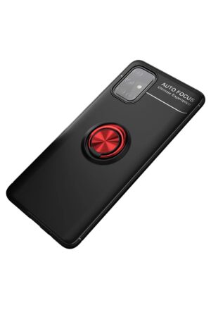 Samsung Galaxy M31S Kılıf Range Yüzüklü Silikon - Siyah-Kırmızı-(5796)
