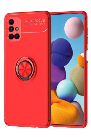 Samsung Galaxy M51 Kılıf Range Yüzüklü Silikon - Kırmızı-(5796)