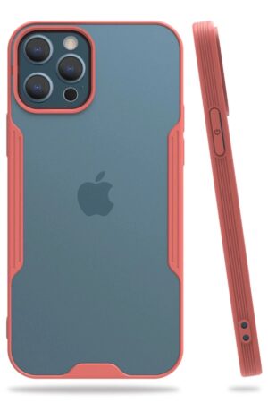 iPhone 12 Pro Max Kılıf Platin Silikon - Pembe-(5796)