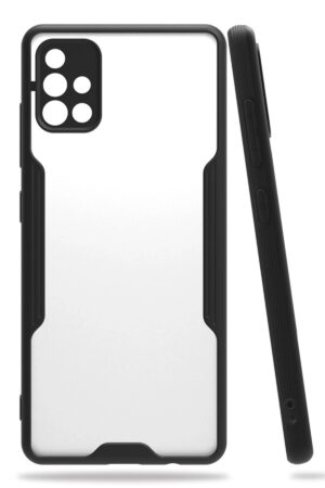Samsung Galaxy A71 Kılıf Platin Silikon - Siyah-(5796)