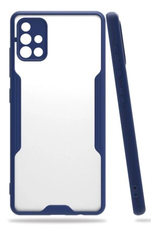 Samsung Galaxy A71 Kılıf Platin Silikon - Lacivert-(5796)