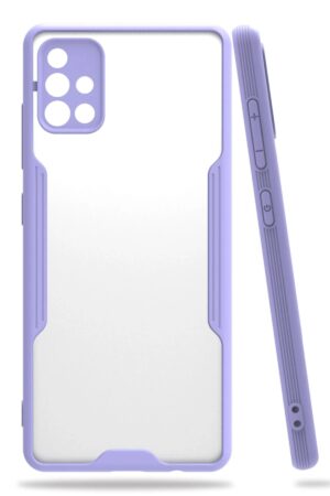 Samsung Galaxy A71 Kılıf Platin Silikon - Lila-(5796)