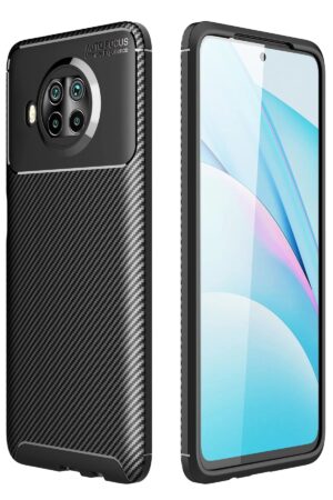 Xiaomi Mi 10T Lite Kılıf Auto Focus Karbon Kapak - Siyah-(5796)