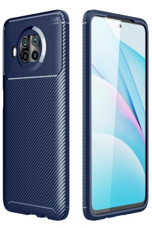 Xiaomi Mi 10T Lite Kılıf Auto Focus Karbon Kapak - Lacivert-(5796)