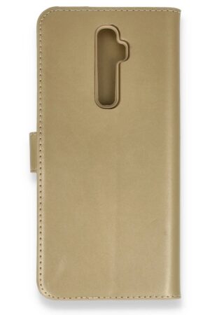 Oppo Reno 2Z Kılıf Trend S Plus Kapaklı Kılıf - Gold-(5796)