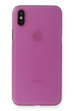 iPhone XS Max Kılıf PP Ultra İnce Kapak - Pembe-(5796)