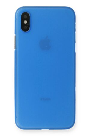 iPhone XS Max Kılıf PP Ultra İnce Kapak - Mavi-(5796)