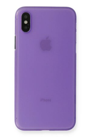 iPhone XS Max Kılıf PP Ultra İnce Kapak - Mor-(5796)