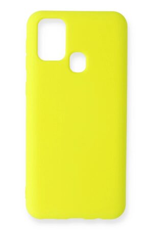 Samsung Galaxy M31 Kılıf Nano içi Kadife Silikon - Sarı-(5796)