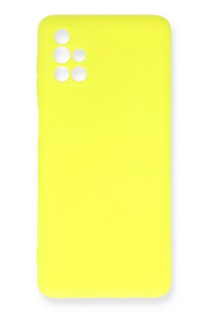 Samsung Galaxy M51 Kılıf Nano içi Kadife Silikon - Sarı-(5796)