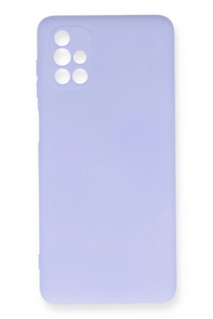 Samsung Galaxy M51 Kılıf Nano içi Kadife Silikon - Lila-(5796)