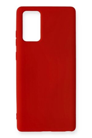 Samsung Galaxy Note 20 Kılıf Nano içi Kadife Silikon - Kırmızı-(5796)