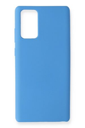 Samsung Galaxy Note 20 Kılıf Nano içi Kadife Silikon - Mavi-(5796)