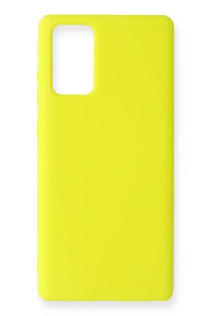 Samsung Galaxy Note 20 Kılıf Nano içi Kadife Silikon - Sarı-(5796)