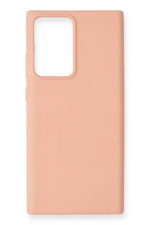 Samsung Galaxy Note 20 Ultra Kılıf Nano içi Kadife Silikon - Pudra-(5796)