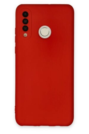 Huawei P30 Lite Kılıf Nano içi Kadife Silikon - Kırmızı-(5796)