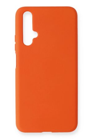 Huawei Honor 20 Kılıf Nano içi Kadife Silikon - Turuncu-(5796)