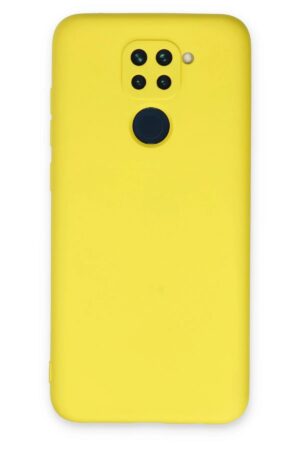 Xiaomi Redmi Note 9 Kılıf Nano içi Kadife Silikon - Sarı-(5796)