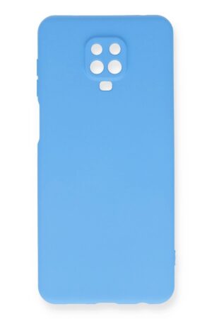 Xiaomi Redmi Note 9 Pro Kılıf Nano içi Kadife Silikon - Mavi-(5796)
