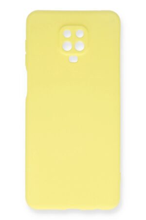 Xiaomi Redmi Note 9 Pro Kılıf Nano içi Kadife Silikon - Sarı-(5796)
