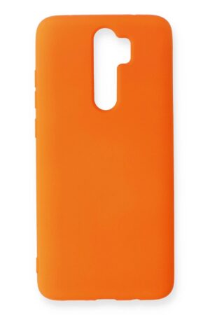 Xiaomi Redmi Note 8 Pro Kılıf Nano içi Kadife Silikon - Turuncu-(5796)