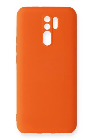 Xiaomi Redmi 9 Kılıf Nano içi Kadife Silikon - Turuncu-(5796)