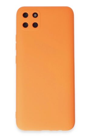 Realme C11 Kılıf Nano içi Kadife Silikon - Turuncu-(5796)