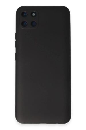 Realme C11 Kılıf Nano içi Kadife Silikon - Siyah-(5796)