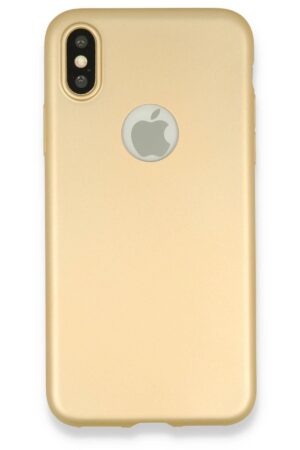 iPhone X Kılıf First Silikon - Gold-(5796)