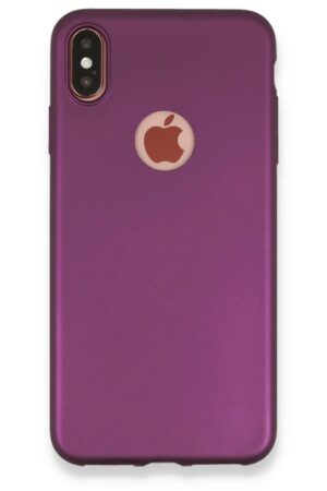 iPhone XS Max Kılıf First Silikon - Mürdüm-(5796)