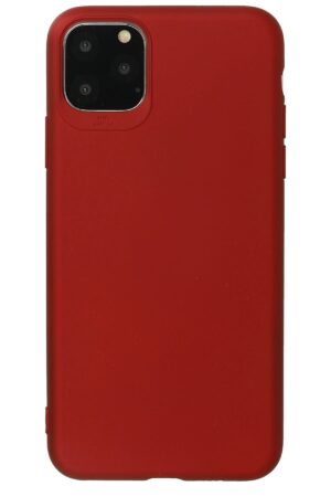 iPhone 11 Pro Max Kılıf First Silikon - Bordo-(5796)