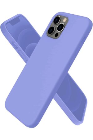iPhone 12 Pro Kılıf First Silikon - Mor-(5796)