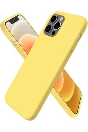 iPhone 12 Pro Kılıf First Silikon - Sarı-(5796)