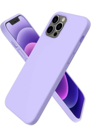 iPhone 12 Pro Max Kılıf First Silikon - Lila-(5796)