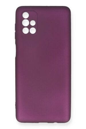 Samsung Galaxy M51 Kılıf First Silikon - Mürdüm-(5796)
