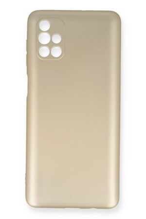 Samsung Galaxy M51 Kılıf First Silikon - Gold-(5796)