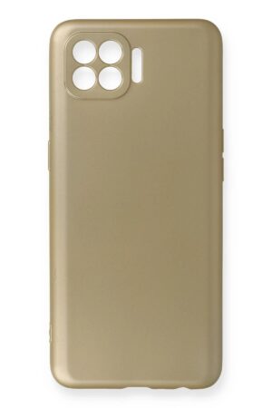 Oppo Reno 4 Lite Kılıf First Silikon - Gold-(5796)