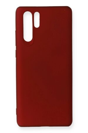 Huawei P30 Pro Kılıf First Silikon - Bordo-(5796)