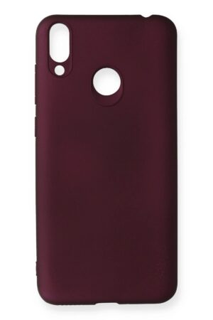 Huawei Honor 8C Kılıf First Silikon - Mürdüm-(5796)