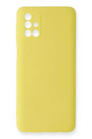 Samsung Galaxy M31S Kılıf Nano içi Kadife Silikon - Sarı-(5796)