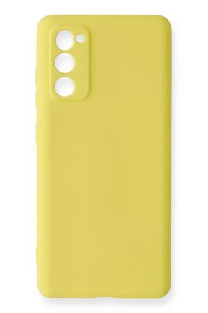Samsung Galaxy S20 FE Kılıf Nano içi Kadife Silikon - Sarı-(5796)