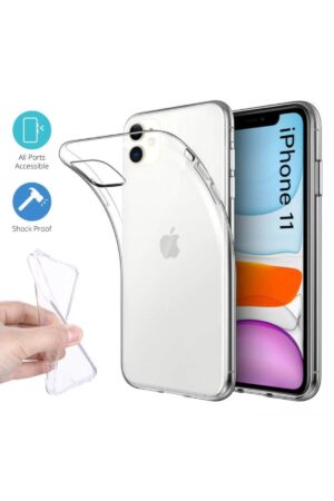 iPhone 11 Kılıf Lüx Şeffaf Silikon-(5796)