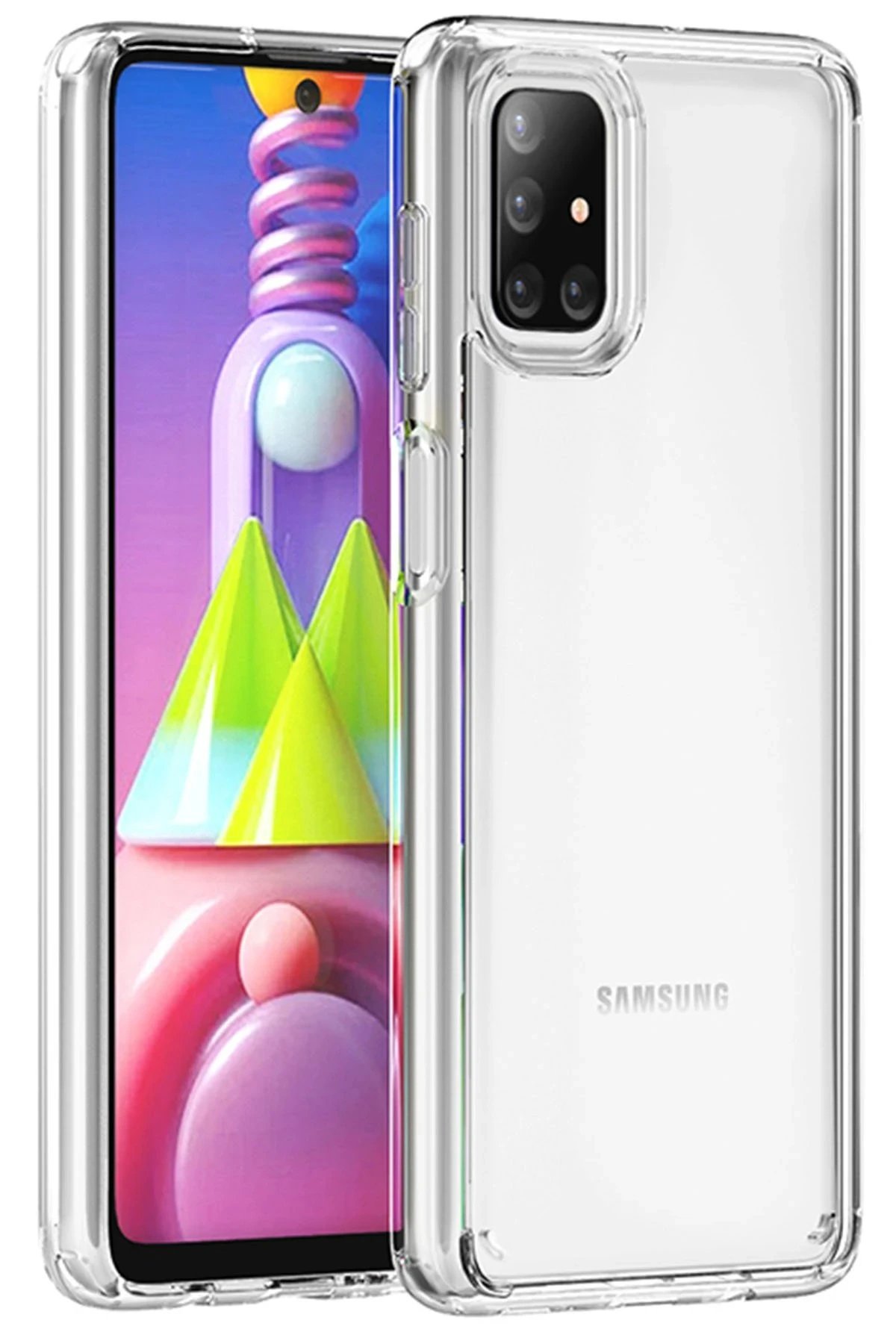 Samsung Galaxy M51 Kılıf Lüx Şeffaf Silikon-(5796) - Görsel 3
