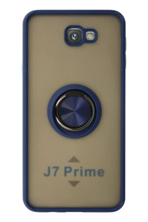 Samsung Galaxy J7 Prime Kılıf Montreal Yüzüklü Silikon Kapak - Lacivert-(5796)