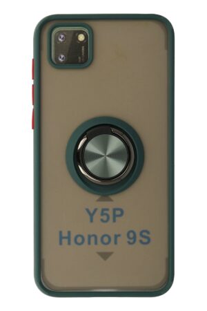Huawei Y5P Kılıf Montreal Yüzüklü Silikon Kapak - Yeşil-(5796)