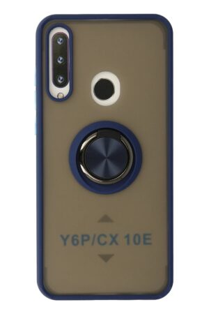 Huawei Y6P Kılıf Montreal Yüzüklü Silikon Kapak - Lacivert-(5796)
