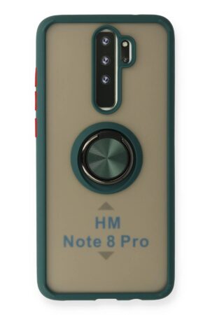 Xiaomi Redmi Note 8 Pro Kılıf Montreal Yüzüklü Silikon Kapak - Yeşil-(5796)
