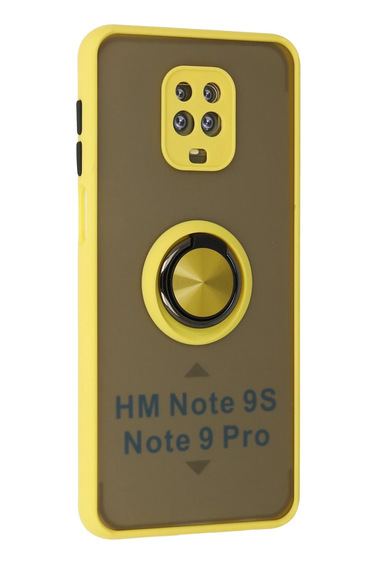 Xiaomi Redmi Note 9 Pro Kılıf Montreal Yüzüklü Silikon Kapak - Sarı-(5796) - Görsel 2
